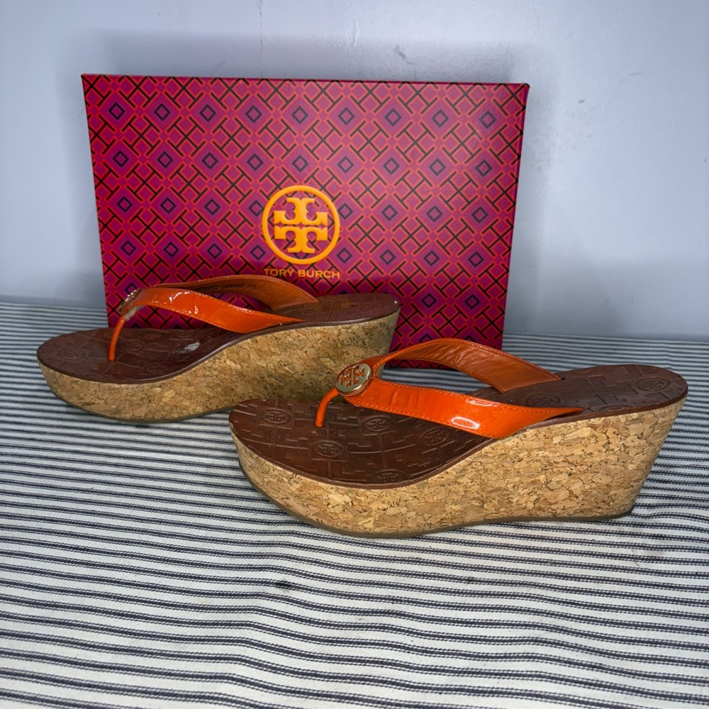 Women's Tory Burch Miller Wedge Sandals Size 7.5